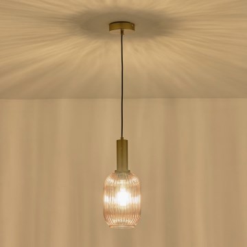 Lustră pe cablu 1xE27/15W/230V maro pr. 13 cm