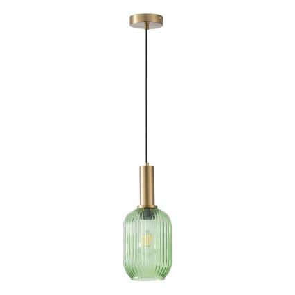 Lustră pe cablu 1xE27/15W/230V verde 13 cm