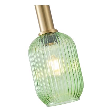 Lustră pe cablu 1xE27/15W/230V verde 13 cm