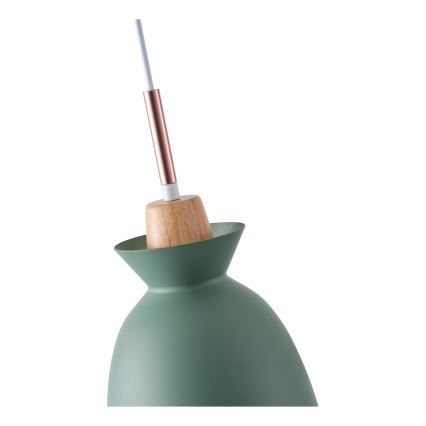 Lustră pe cablu 1xE27/15W/230V verde pr. 19,5 cm