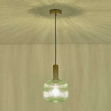 Lustră pe cablu 1xE27/15W/230V verde pr. 20 cm