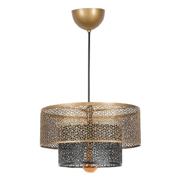 Lustră pe cablu 1xE27/40W/230V auriu/negru