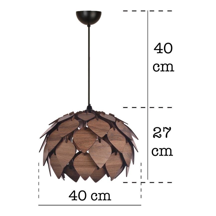 Lustră pe cablu 1xE27/40W/230V maro