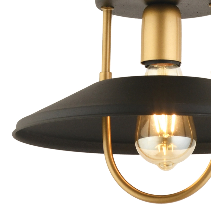 Lustră pe cablu 1xE27/40W/230V negru/auriu