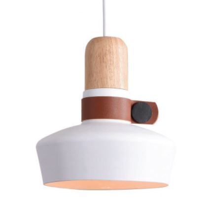 Lustră pe cablu 1xE27/40W/230V stejar/alb Zambelis 1992