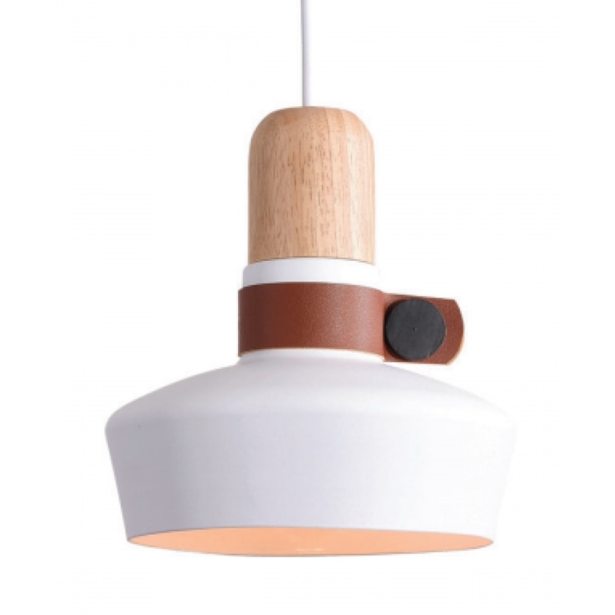 Lustră pe cablu 1xE27/40W/230V stejar/alb Zambelis 1992