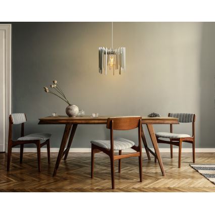 Lustră pe cablu 1xE27/60W/230V alb d. 23 cm