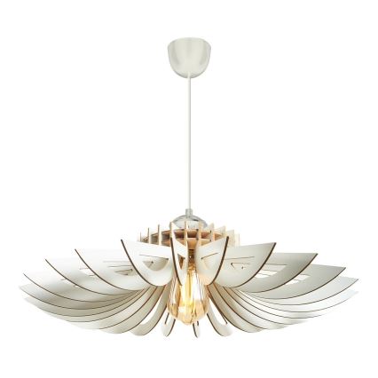 Lustră pe cablu 1xE27/60W/230V alb d. 68 cm