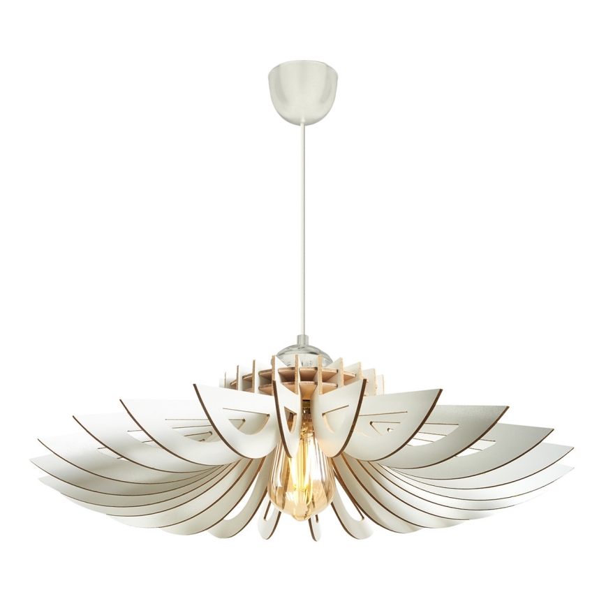 Lustră pe cablu 1xE27/60W/230V alb d. 68 cm