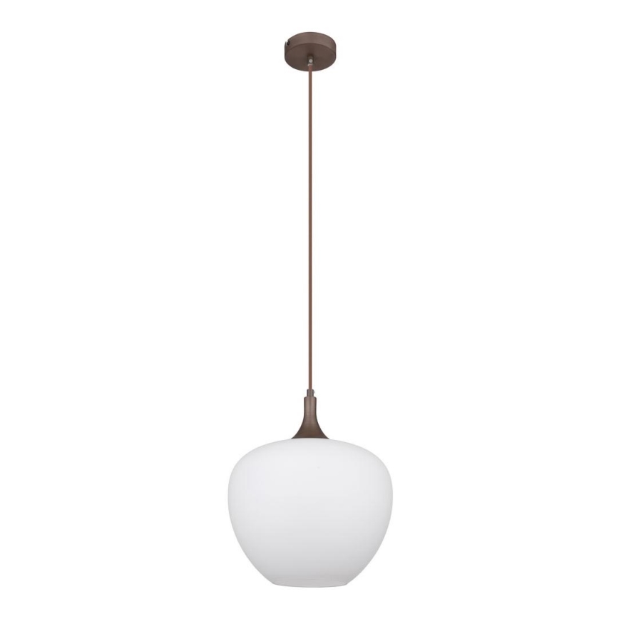 Lustră pe cablu 1xE27/60W/230V alb/maro Globo