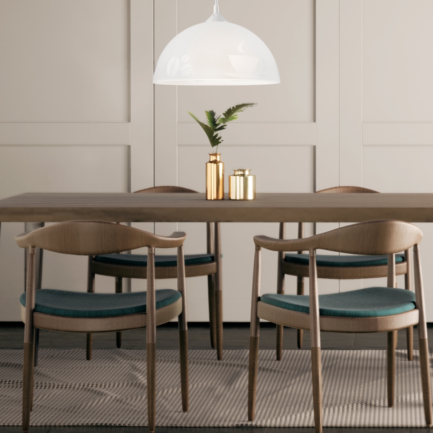 Lustră pe cablu 1xE27/60W/230V cafea