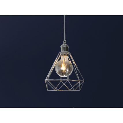 Lustră pe cablu 1xE27/60W/230V d. 22 cm crom lucios