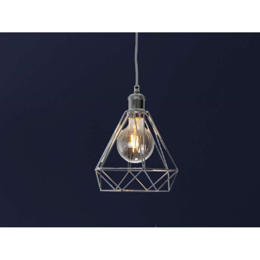 Lustră pe cablu 1xE27/60W/230V d. 22 cm crom lucios