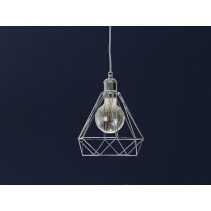 Lustră pe cablu 1xE27/60W/230V d. 22 cm crom lucios