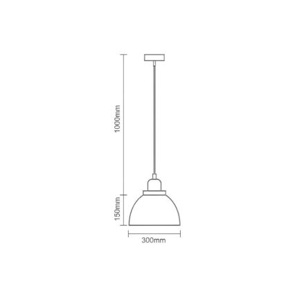 Lustră pe cablu 1xE27/60W/230V d. 30 cm