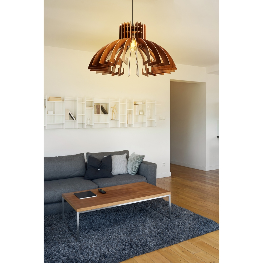 Lustră pe cablu 1xE27/60W/230V maro d. 39 cm