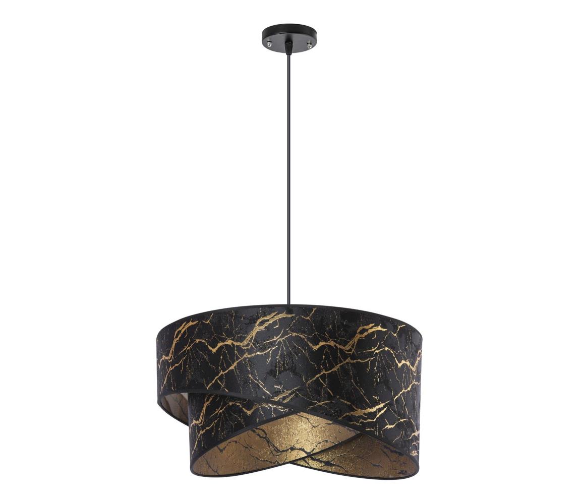 Lustră pe cablu 1xE27/60W/230V negru/auriu