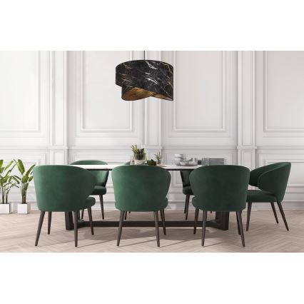 Lustră pe cablu 1xE27/60W/230V negru/auriu