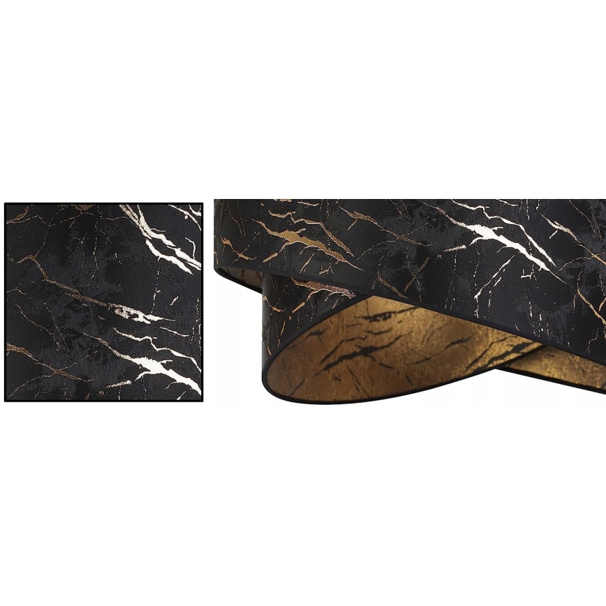 Lustră pe cablu 1xE27/60W/230V negru/auriu