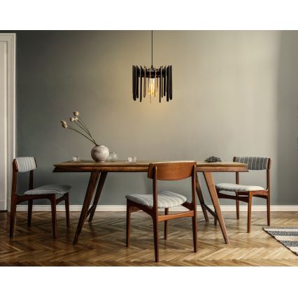 Lustră pe cablu 1xE27/60W/230V negru d. 23 cm