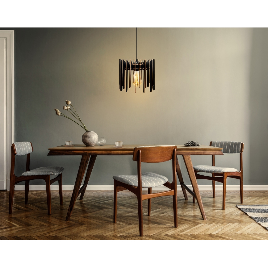 Lustră pe cablu 1xE27/60W/230V negru d. 23 cm