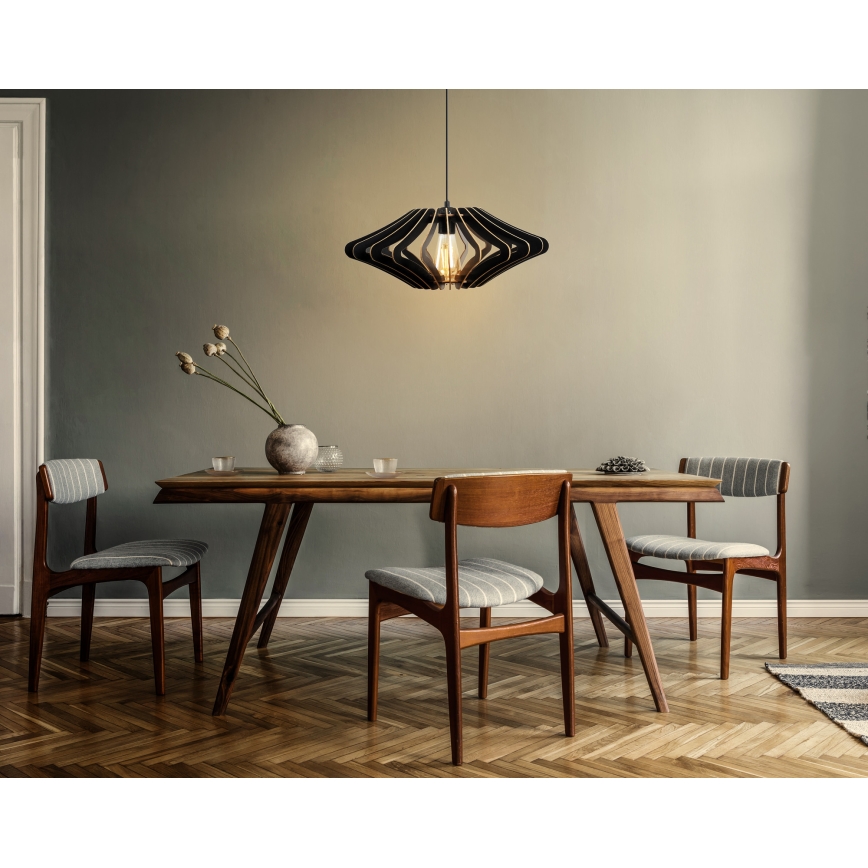 Lustră pe cablu 1xE27/60W/230V negru d. 47 cm