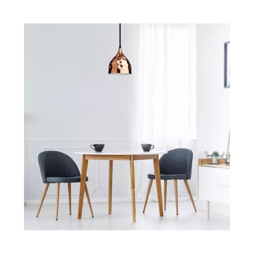 Lustră pe cablu 1xE27/60W/230V roz-auriu