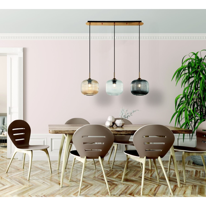 Lustră pe cablu 3xE27/40W/230V Zambelis 22074