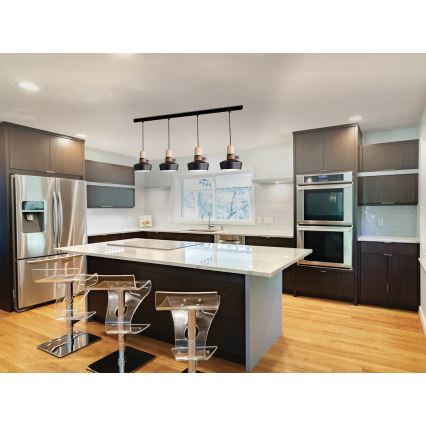 Lustră pe cablu 4xE27/40W/230V negru Zambelis 1993-B