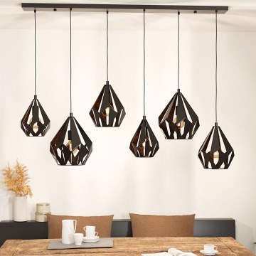 Lustră pe cablu 6xE27/40W/230V Eglo