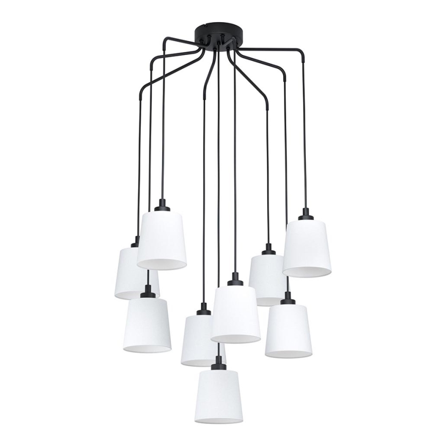 Lustră pe cablu 9xE27/40W/230V albă Eglo