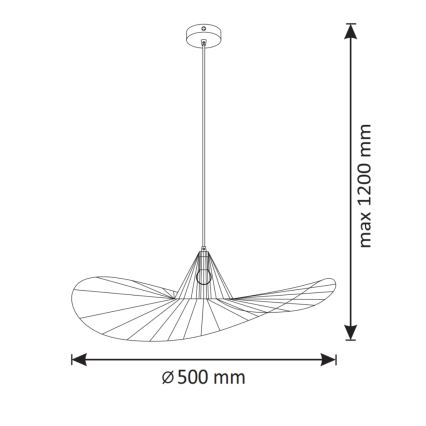 Lustră pe cablu ABANO 1xE27/20W/230V