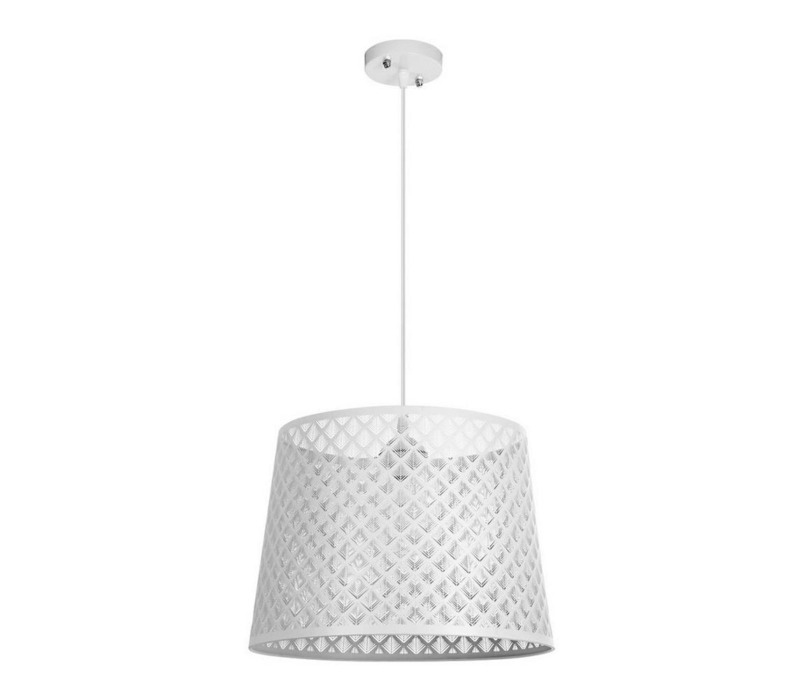 Lustră pe cablu ABAZUR 1xE27/60W/230V alb