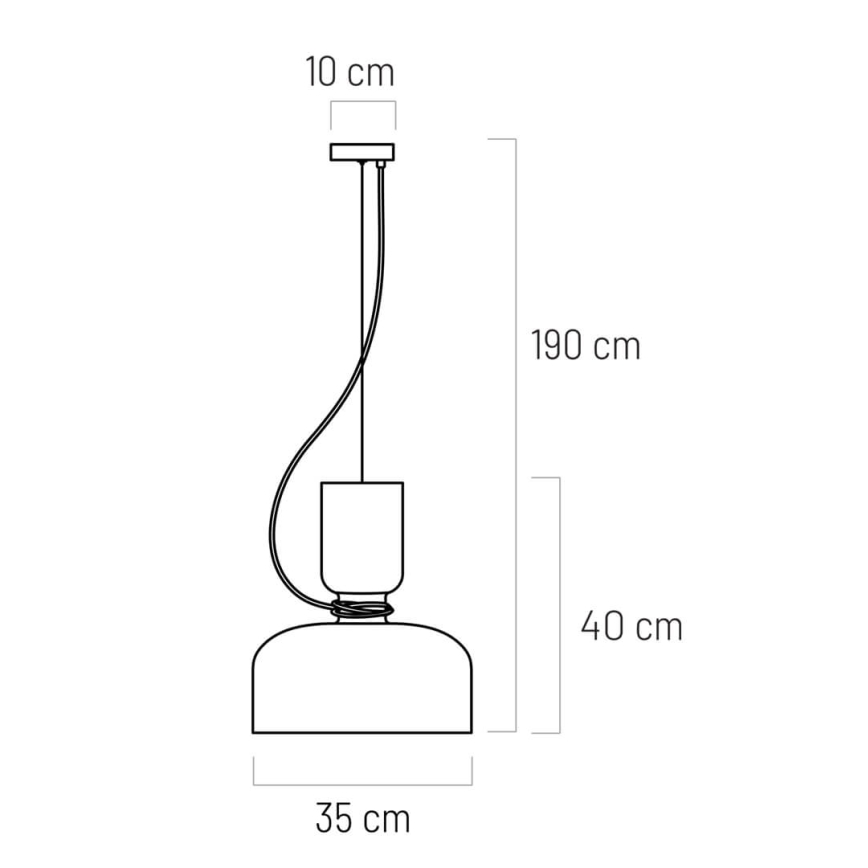 Lustră cablu ABEL 2xE27/11W/230V d. 28 cm neagră 