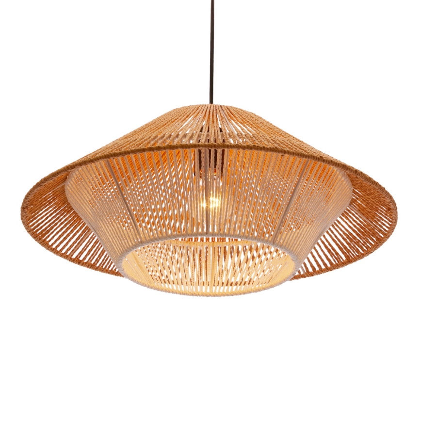 Lustră pe cablu AFRICA 1xE27/40W/230V diam. 50 cm maro/crem