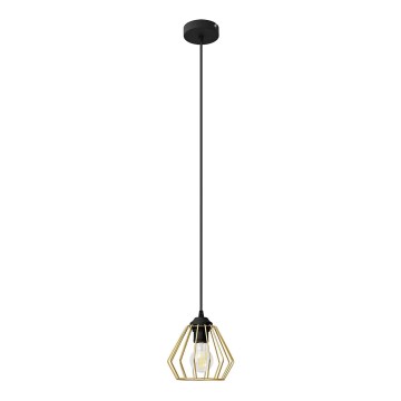 Lustră pe cablu AGAT 1xE27/15W/230V auriu/negru