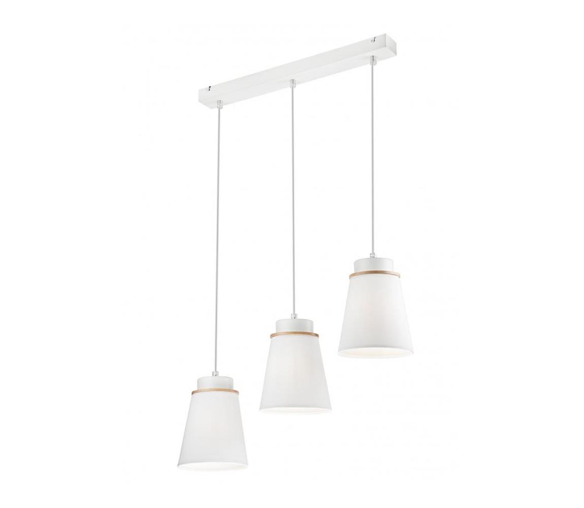 Lustră pe cablu AGUSTINO 3xE27/60W/230V alb