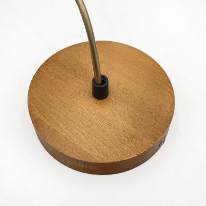 Lustră pe cablu AIDA 1xE27/60W/230V, diam. 35 cm, stejar/maro/alb