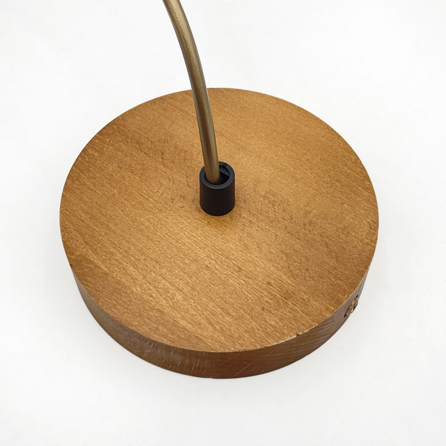 Lustră pe cablu AIDA 1xE27/60W/230V, diam. 35 cm, stejar/maro/alb