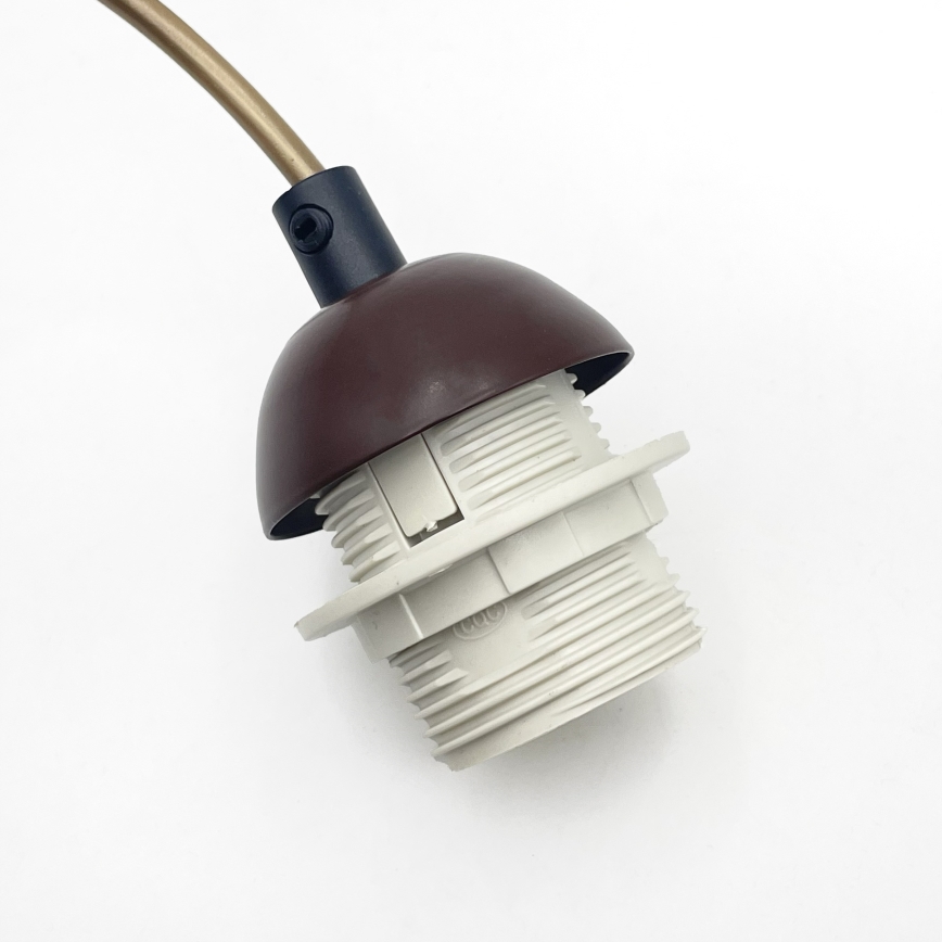 Lustră pe cablu AIDA 1xE27/60W/230V, diam. 35 cm, stejar/maro/alb