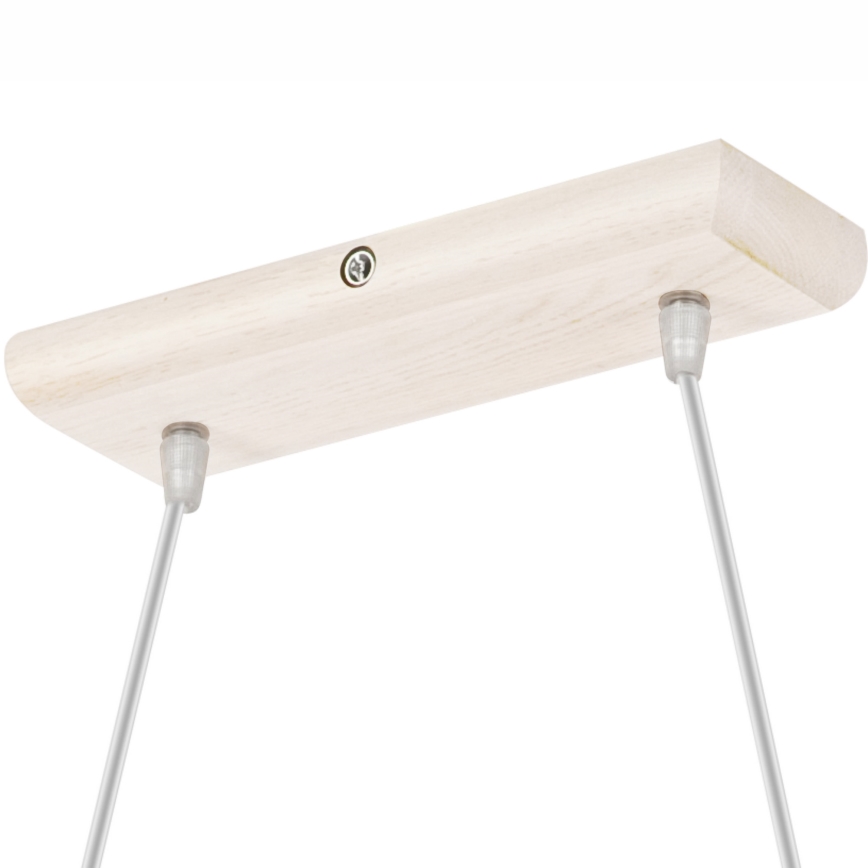 Lustră pe cablu AIDA, 2x E27, 60W, 230V, Ø 35 cm, stejar/alb