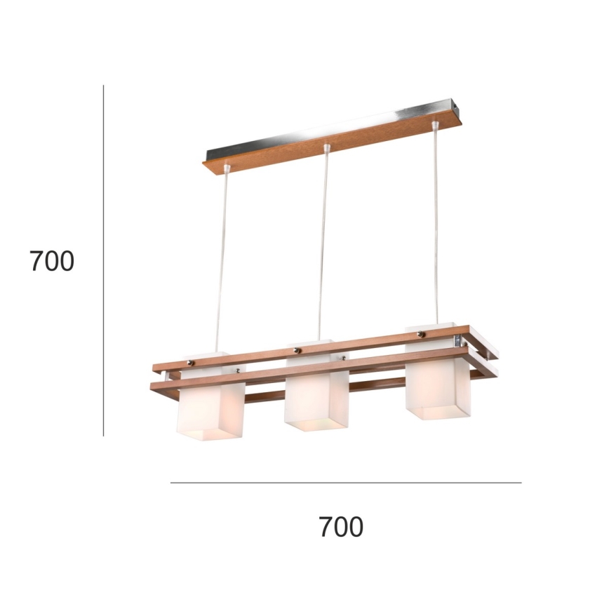 Lustră pe cablu ALAN 3xE27/60W/230V