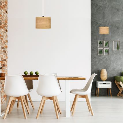 Lustră pe cablu ALBA 1xE27/15W/230V d. 20 cm maro/negru