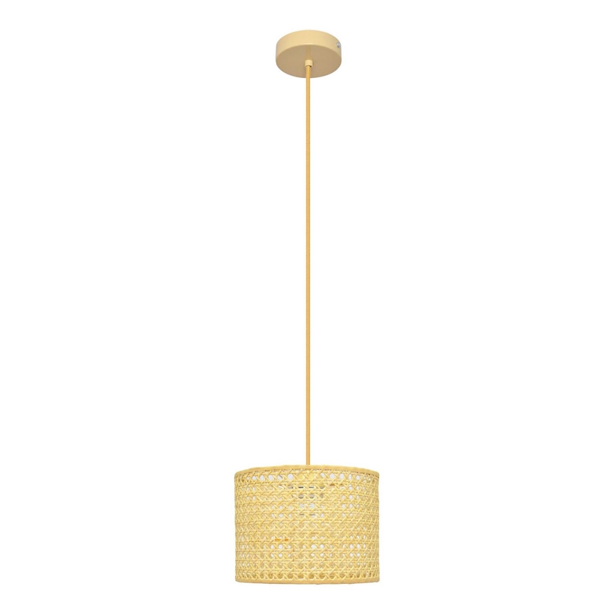 Lustră pe cablu ALBA 1xE27/15W/230V d. 20 cm ratan