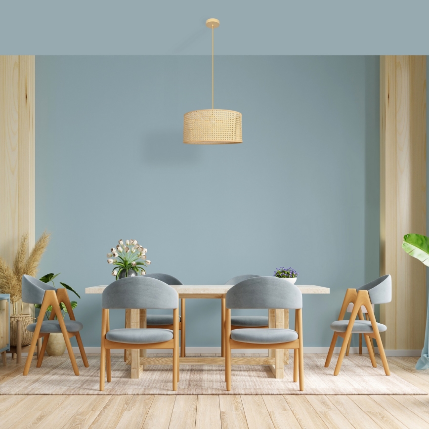 Lustră pe cablu ALBA 1xE27/15W/230V d. 40 cm ratan