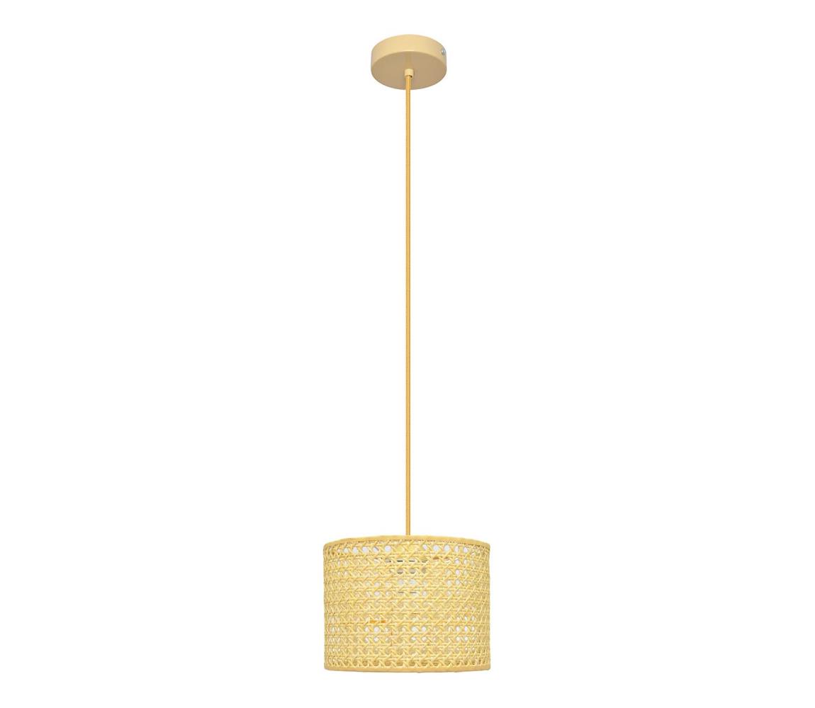 Lustră pe cablu ALBA 1xE27/60W/230V d. 20 cm ratan