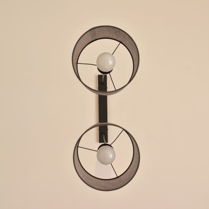 Lustră pe cablu ALBA 2xE27/15W/230V gri