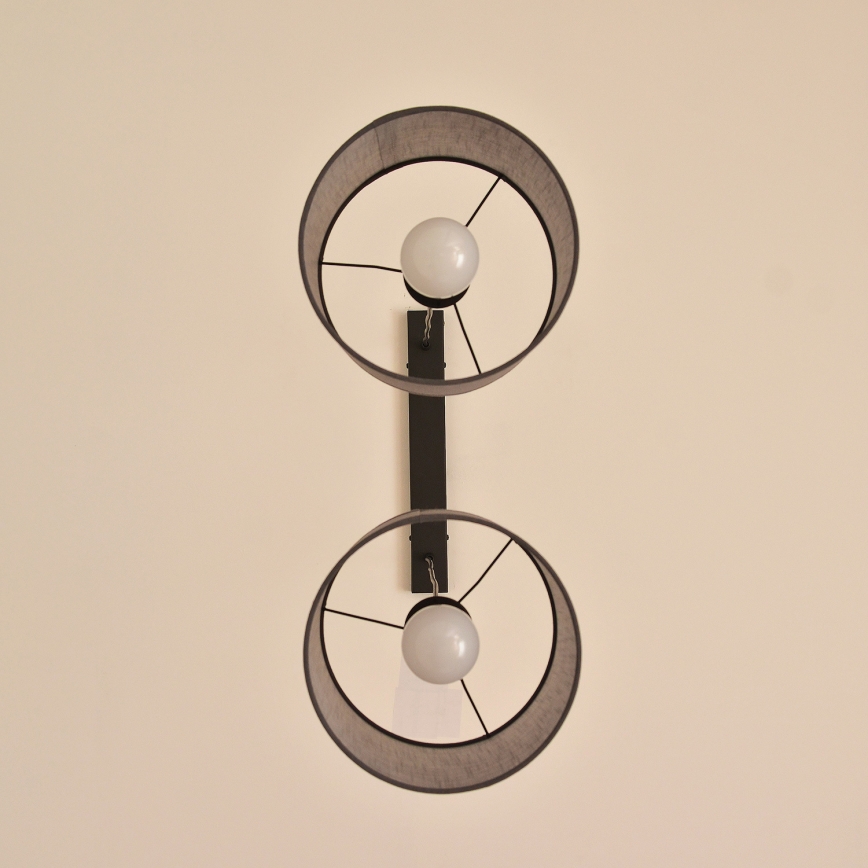 Lustră pe cablu ALBA 2xE27/15W/230V gri