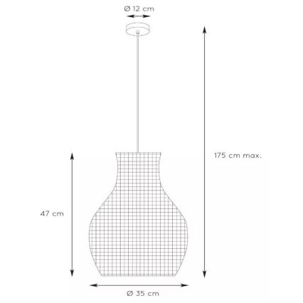 Lustră pe cablu ALBAN 1xE27/40W/230V bej Lucide 03438/35/72