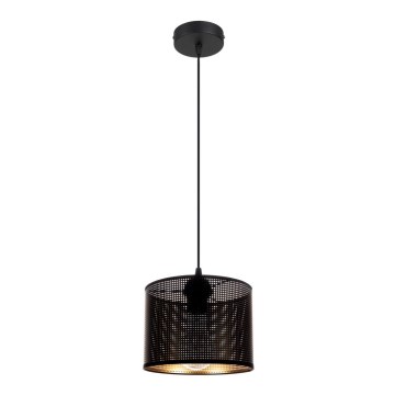 Lustră pe cablu ALDO 1xE27/60W/230V d. 20 cm neagră